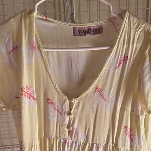 Yellow Floral Women's Dress